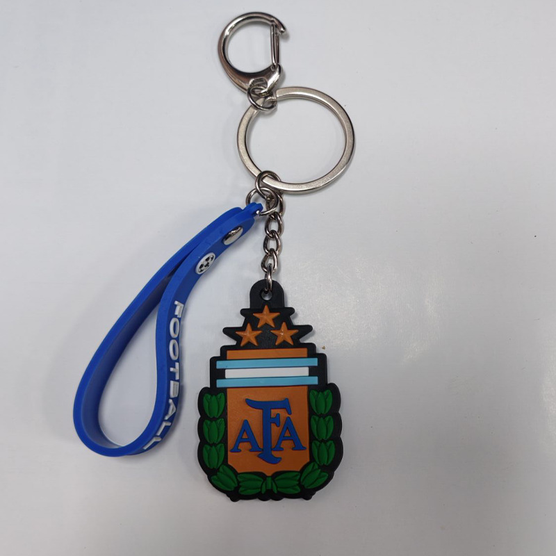 Picture of Real Madrid Atletico Paris Juventus AC inter Roman double-sided ball mark PVC Keychain D-shaped pendant fan gift supplies