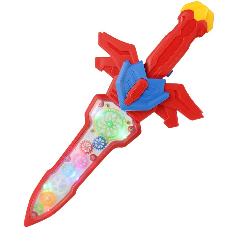 Children's Electric Flash Gear Sword King Langrisser Glory Electric Luminous Knife Colorful Sound and Light Sword Toy for Children