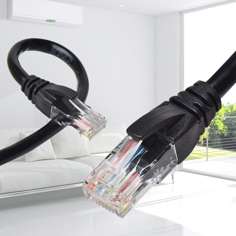 Picture of Category 6 Network Cable Gigabit Twisted Pair CAT6 Computer Broadband Router Monitoring Super Category 6 1 m Finished Network Jumper