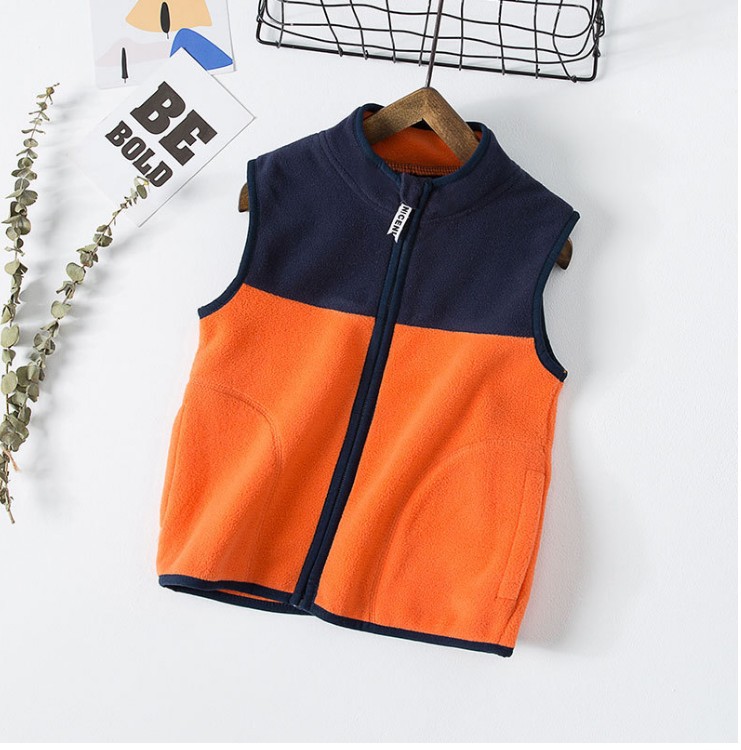 Picture of Children's Fleece Vest Spring and Autumn Thin Girls' Waistcoat Baby's Outer Wear Vest Fleece Vest Korean Style