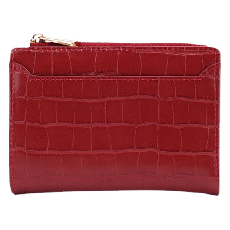 Trendy Simple New Short Wallet Women's Ins Stone Pattern Wallet Multi-Card Slot Large Capacity Women's Card Holder Cross-Border