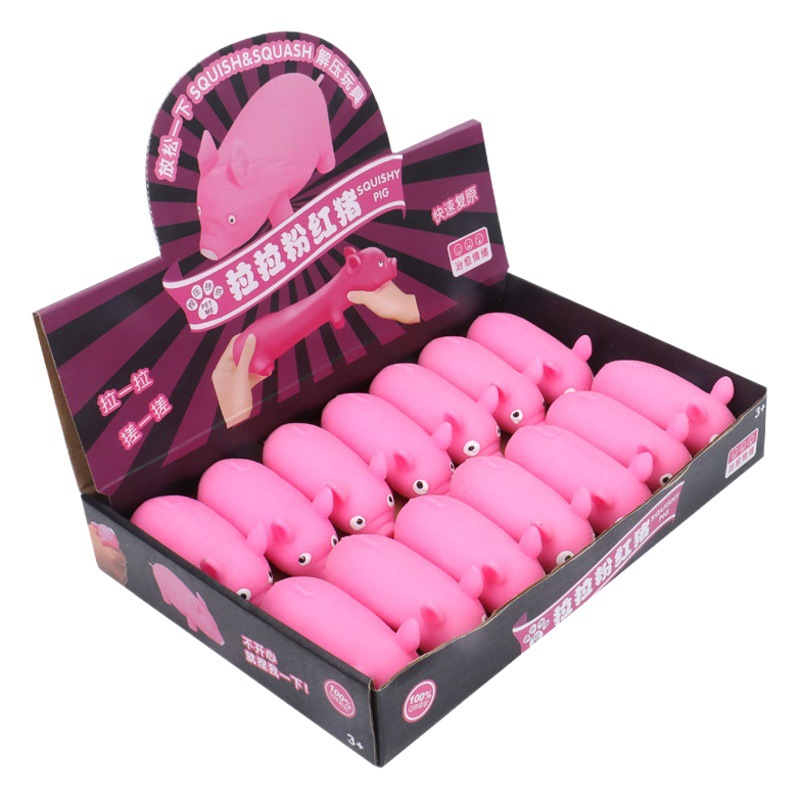 Pink decompression pull pig trembles toy decompression toy vent toy Pat pig simulation pinch pig wholesale