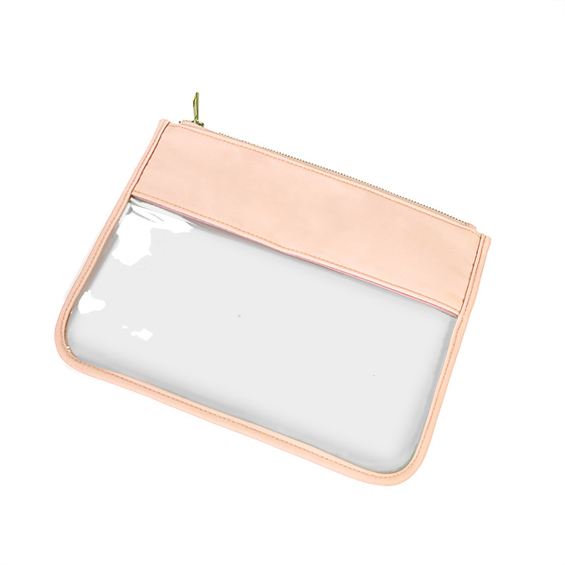 Picture of Simple PVC Transparent Shrunken Bag Waterproof Cosmetic Bag Beach Waterproof Mobile Phone Bag S/M Large Capacity Breathable Cosmetic Bag