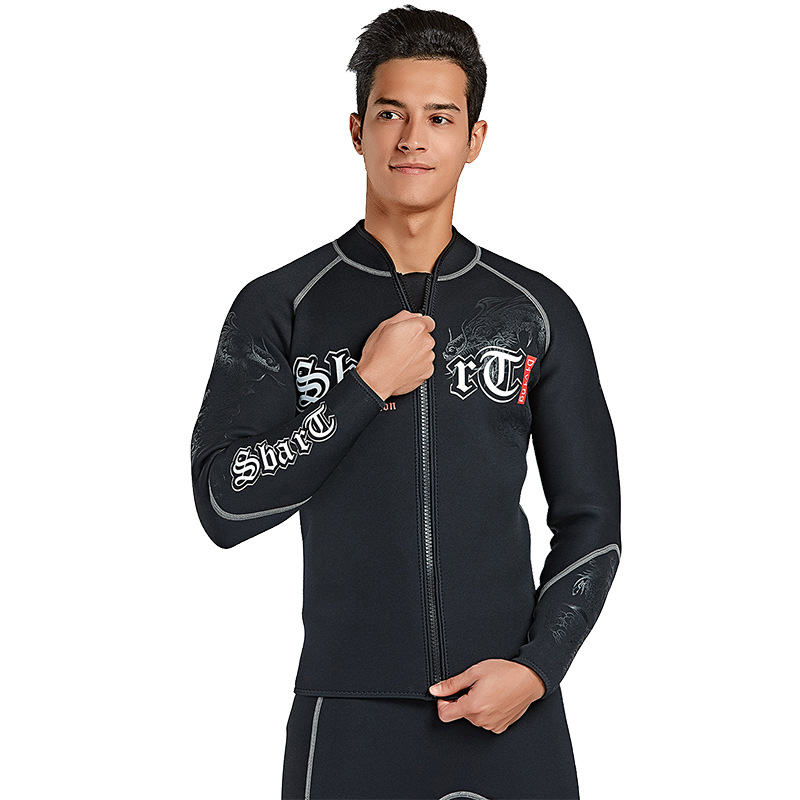 Men's Shabbat 3mm Diving Suit Men's Split Long Sleeve Snorkeling Cold-proof Comfortable Warm Winter Swimming Diving Suit