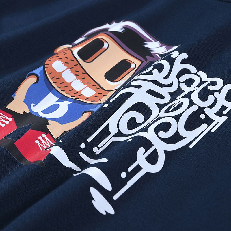 Picture of Autumn and Winter Korean Style New Boys' Velvet Sweatshirts, Medium and Large Kidsren's Austrian Velvet Cartoon Printed Kidsren's Sweatshirts Wholesale