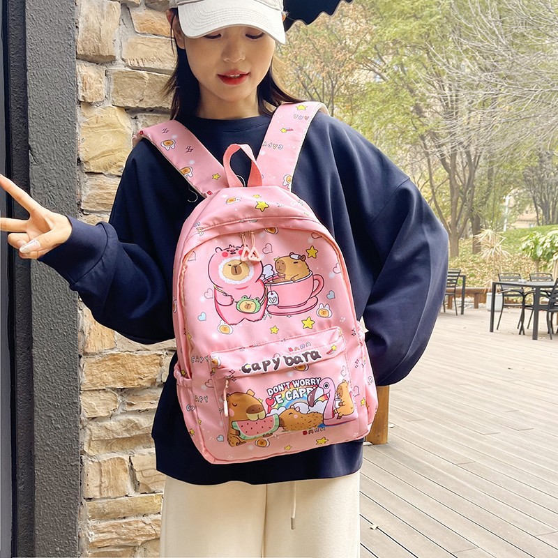 Picture of Kapi Bala Backpack Junior High School and Primary School Students Schoolbag Large Capacity Backpack Cute Lightweight All-match Student Bag