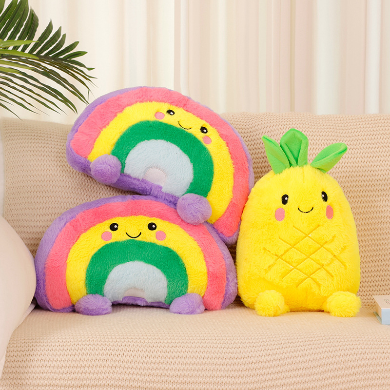 Picture of Rainbow Cushion Pillow Home Soft Plush Toy Cloud Pillow Cute Cute Bay Window Bedside