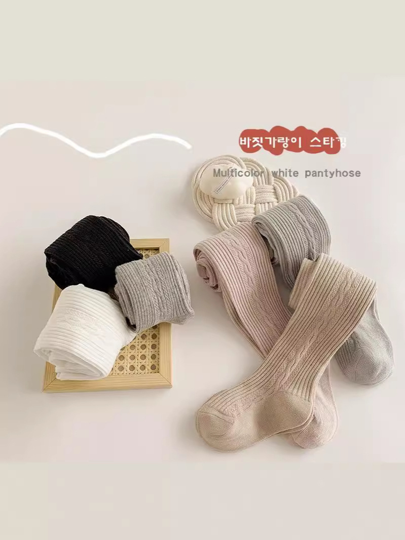 Girls' Leggings Spring and Autumn Medium Thick Large PP White Baby Sock Pants Baby Hosiers Outer Wear Children's Pantyhose