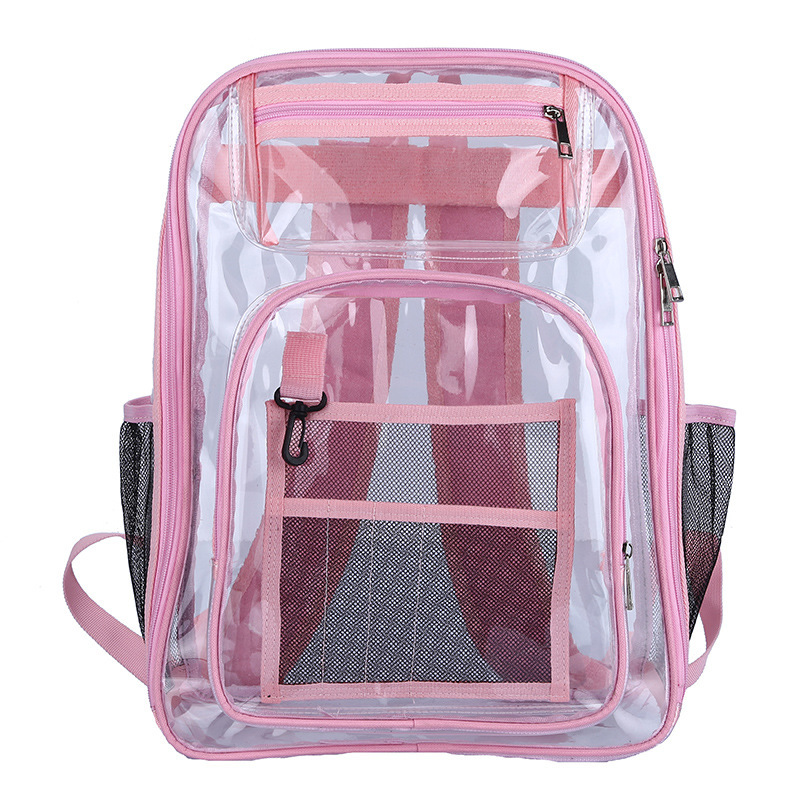 Picture of Cross-border explosions transparent backpack Amazon wholesale export waterproof PVC bag large capacity [selling]]