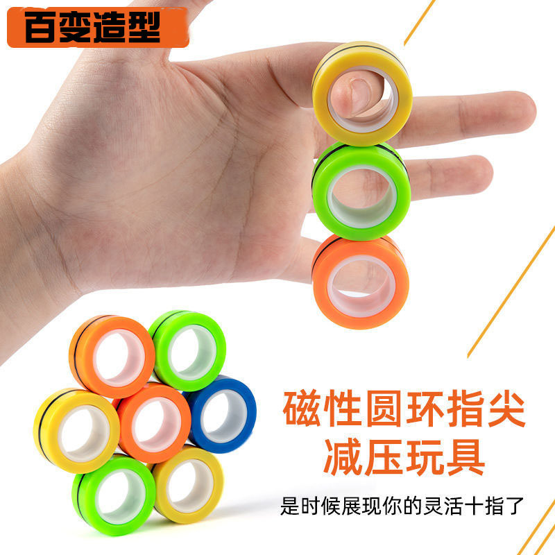 Picture of Decompression Toys New and Unique Cross-Border Amazon Magnetic Ring Ring Strong Magnetic Fingertip Spinner Toy Decompression