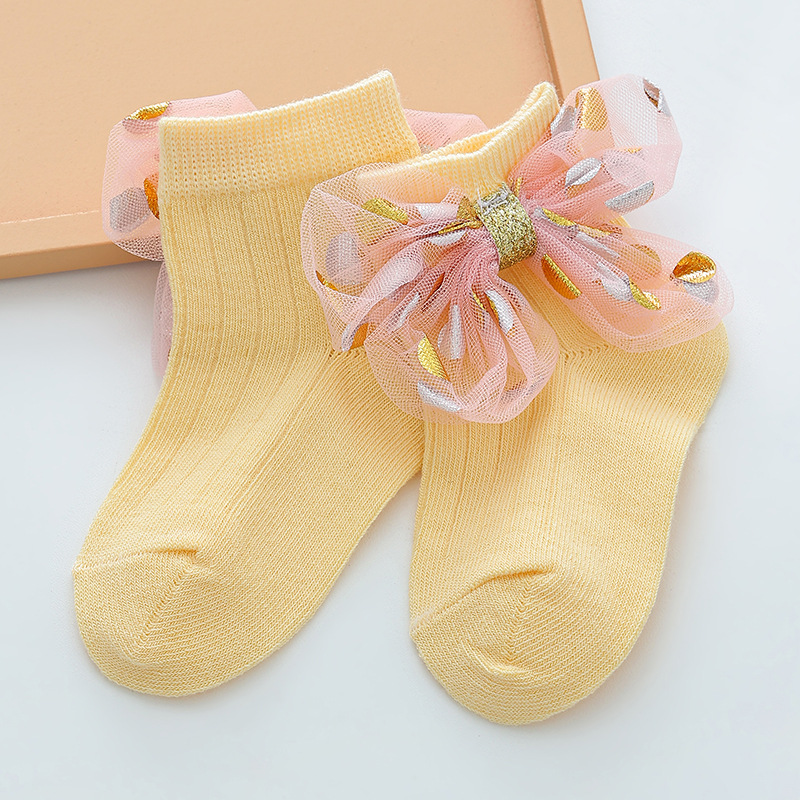 Picture of 23 new baby girl socks Western style girls lace socks lace baby Princess socks bow children dance socks