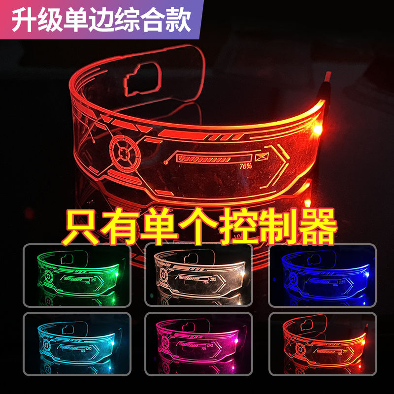 Picture of Cyberpunk Style Luminous Toys Wholesale Glasses Led Colorful Cool Disco Photo Concert Music Festival