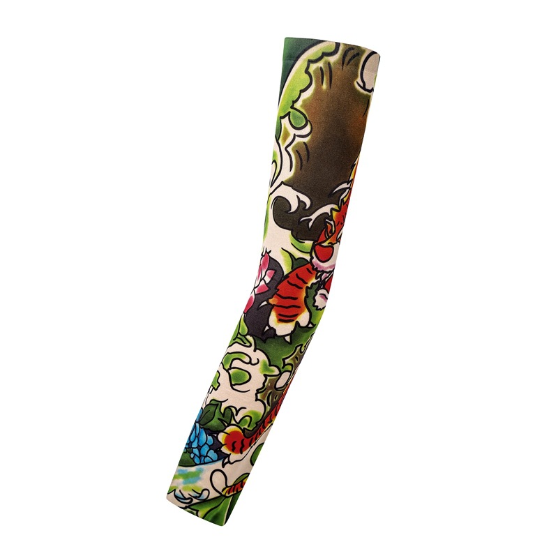 Picture of Outdoor Sleeve Tattoo Sleeve Seamless Men's and Women's Flower Arm Riding Sunscreen Sleeve Tattoo Arm Gifts