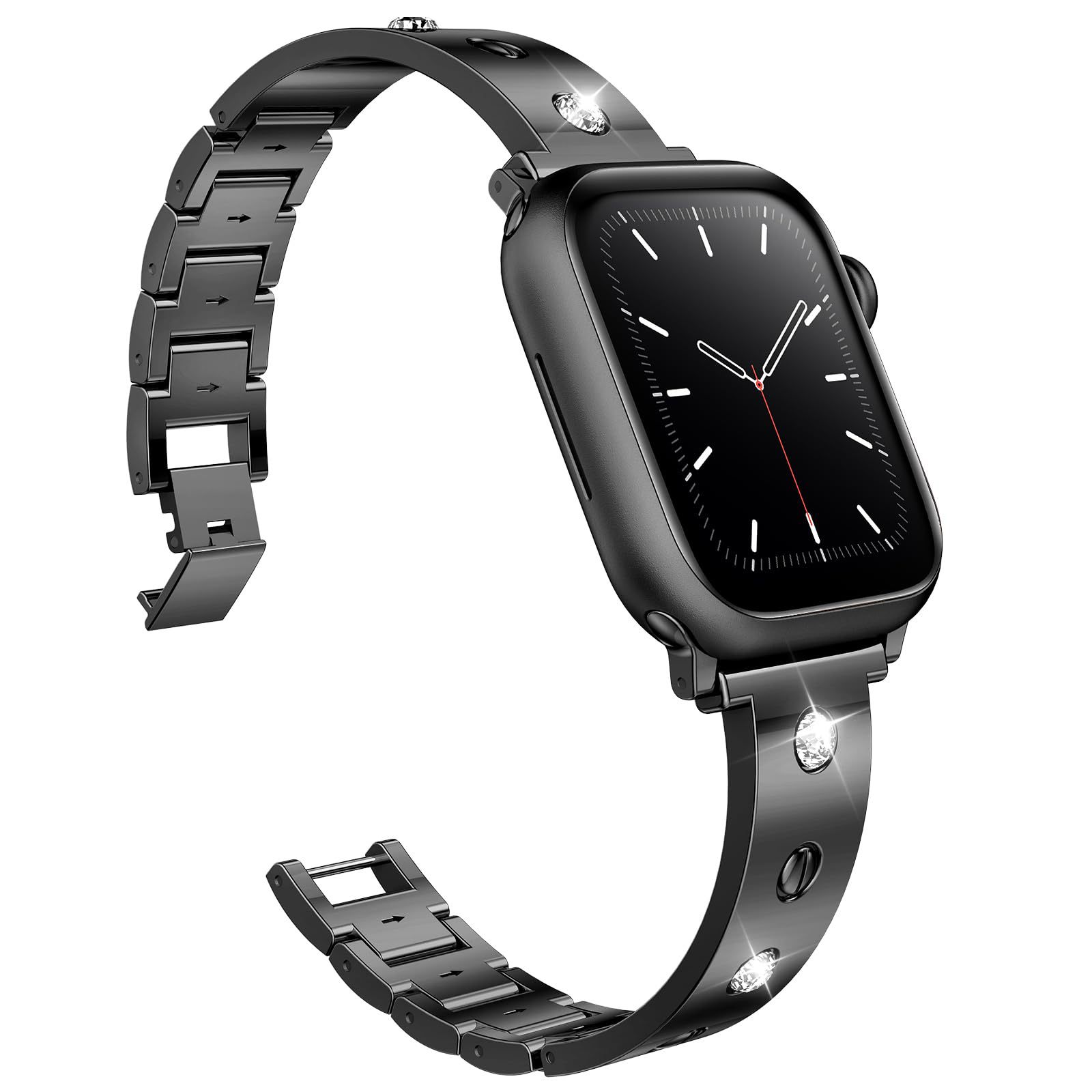 Picture of The new applewatch strap is suitable for Apple 1-9 generation/Ultra/SE diamond metal strap detachable