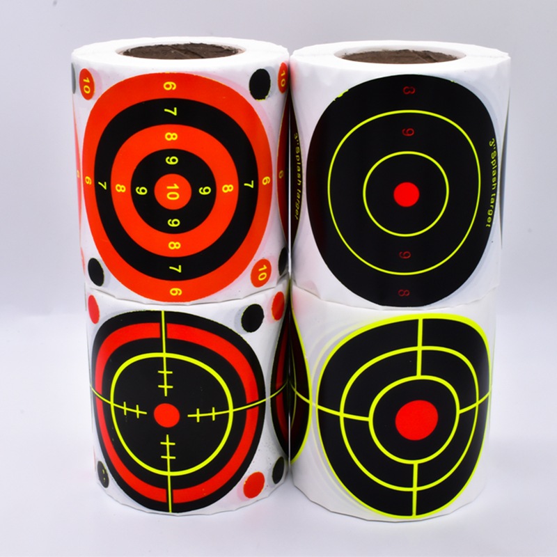 Picture of Ring-shaped arrow target paper self-adhesive shooting gun target paper practice round target sticker bow and arrow aiming splash target paper
