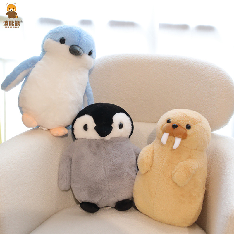Picture of Bobbi Bear Ocean Series Aquarium Standing Penguin Plush Toy Doll Aquarium Seal Grab Doll Cross Border