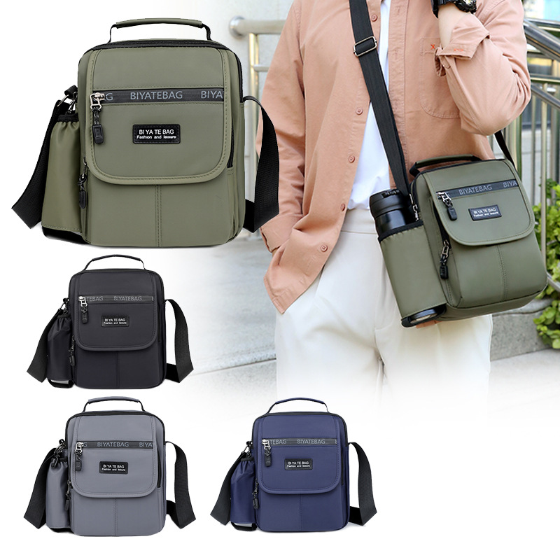 Picture of New Shoulder Bag Men's Oxford Cloth Crossbody Bag Men's Business Casual Outdoor Vertical Handheld Small Bag Men's Water Cup Bag