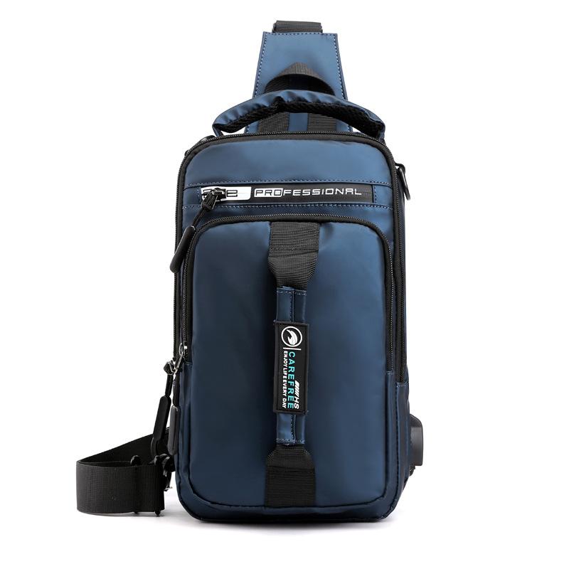 Picture of Cross-border exclusive for manufacturers to batch new men's chest bag charging usb interface chest bag multi-functional shoulder bag backpack