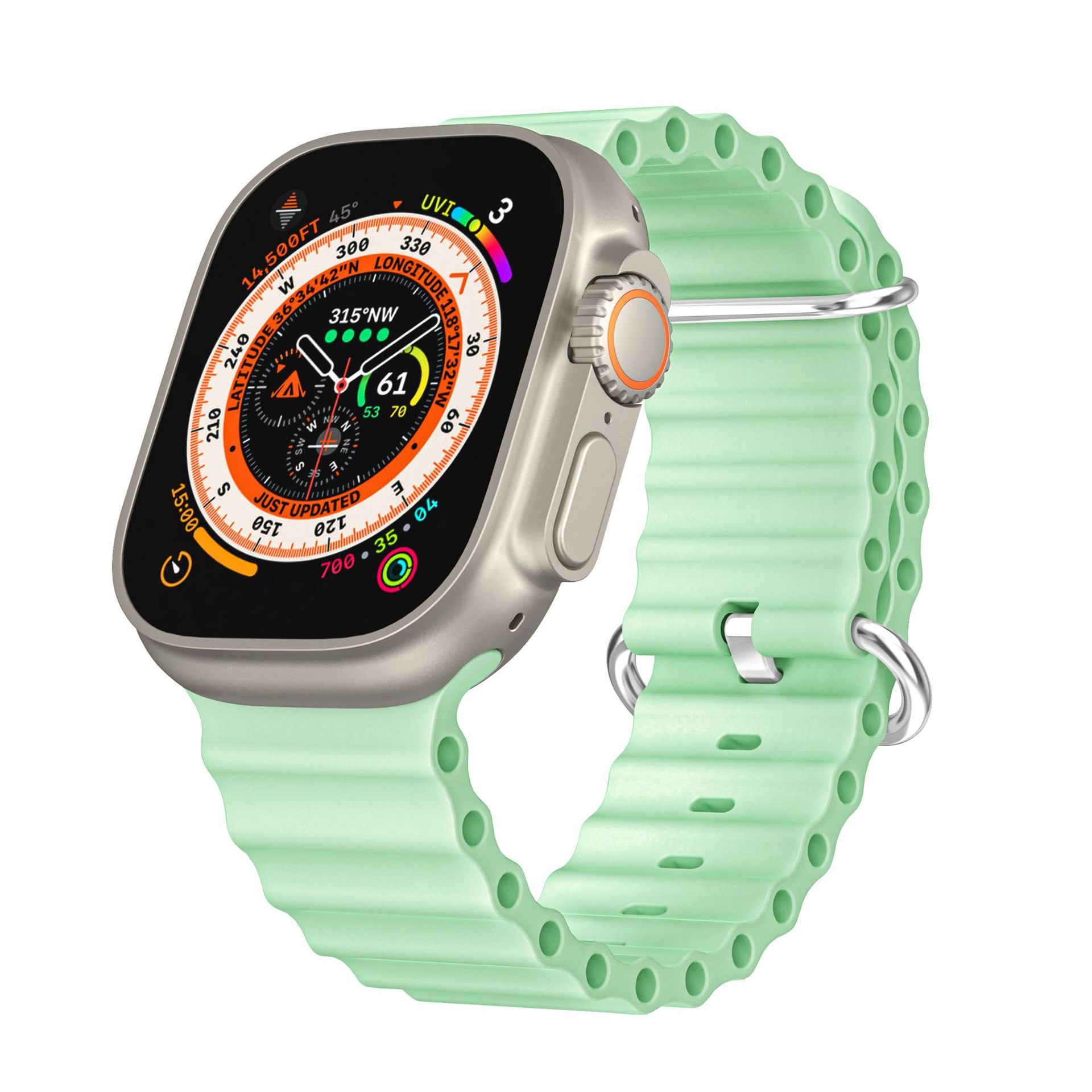 Picture of For Apple watchs10 Silicone Strap iwatch9Ultra Ocean Wave Silicone Strap