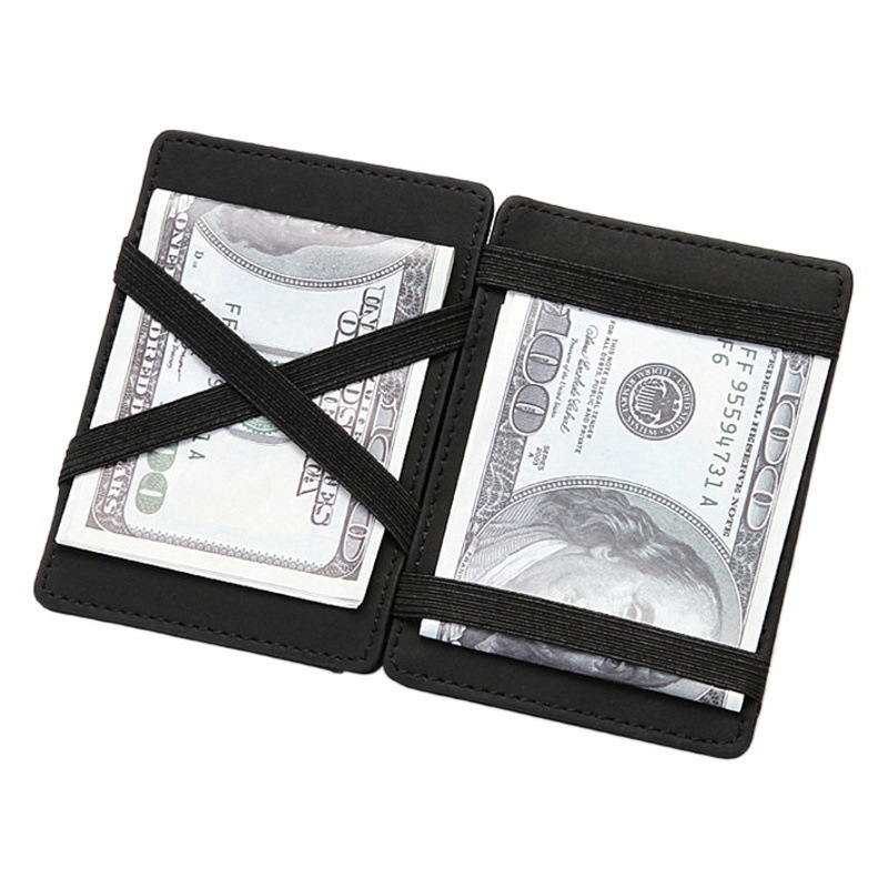 Cross-Border Pu Creative Magic Wallet Flip Card Holder Men's and Women's Wallet Zipper Coin Purse Short Wallet Wholesale