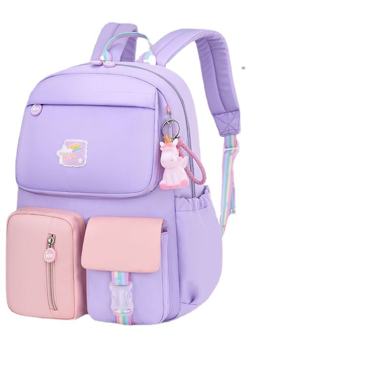 Picture of New Ins Style Primary School Bag Cute Men and Women Burden-Reducing Spine Protection Universal Large-Capacity Kidsren's Backpack