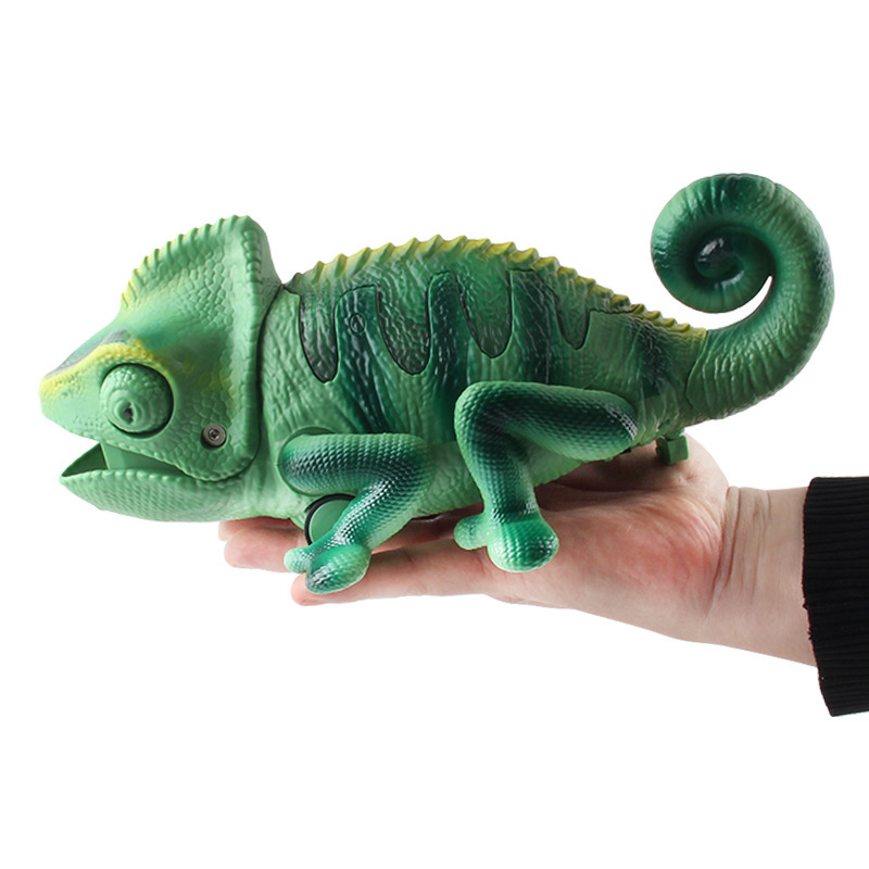 Picture of Electric Remote Control Light Crawling Chameleon Kidsren's New and Unique Funny Bug Catching Trick Chameleon Toy