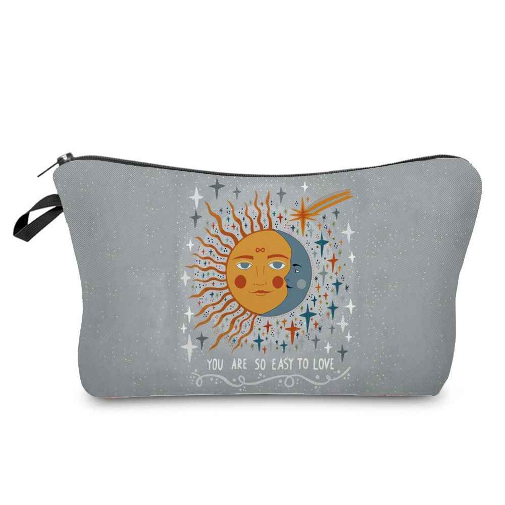 Picture of Factory Direct geometric printing cosmetic bag simple pattern wash bag portable travel cosmetics storage bag
