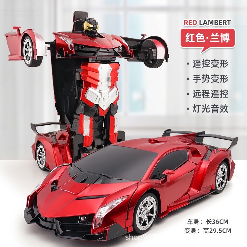 Picture of Gesture sensing one-key deformation remote control car charger electric car robot King Kong racing children's toy car generation