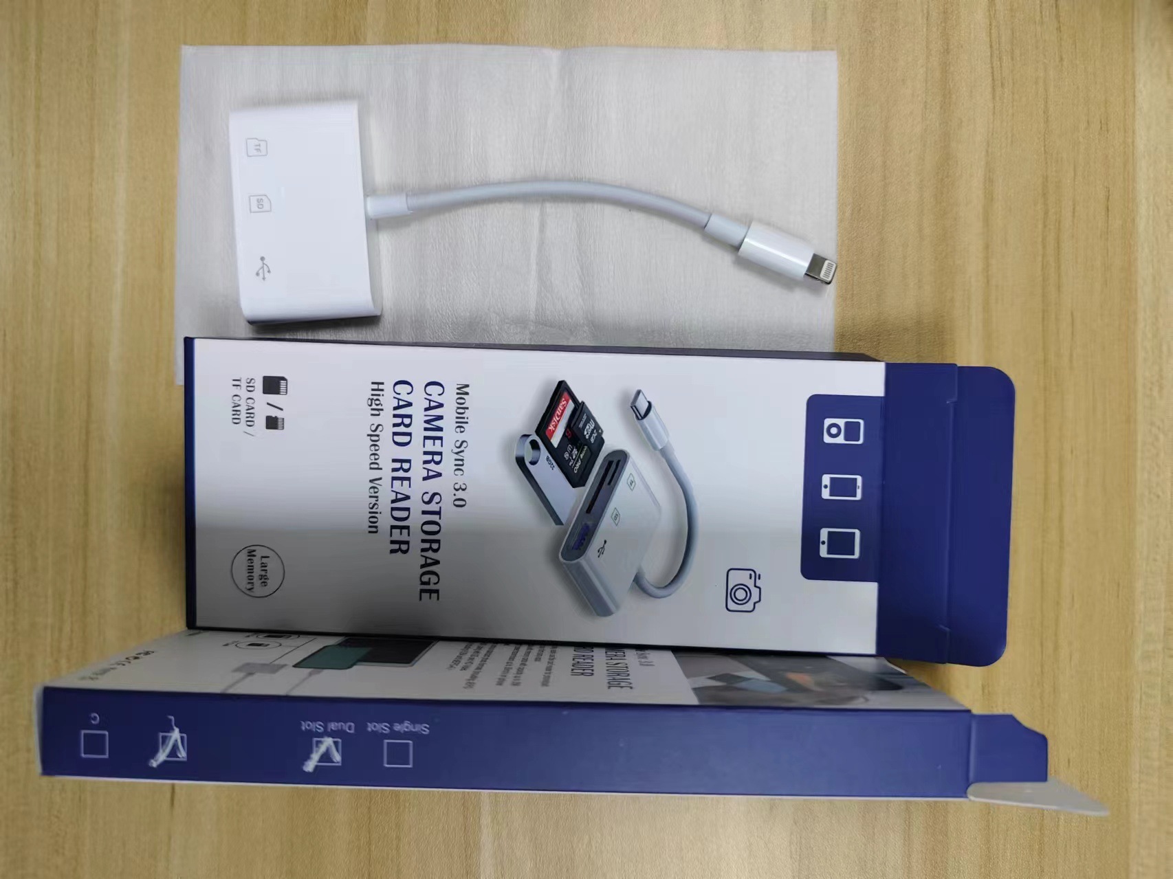 Picture of Cross-Border Lighting Mobile Phone Card Reader Otg Adapter Tf Card Sd Card Mobile Phone Computer Camera Card Reader