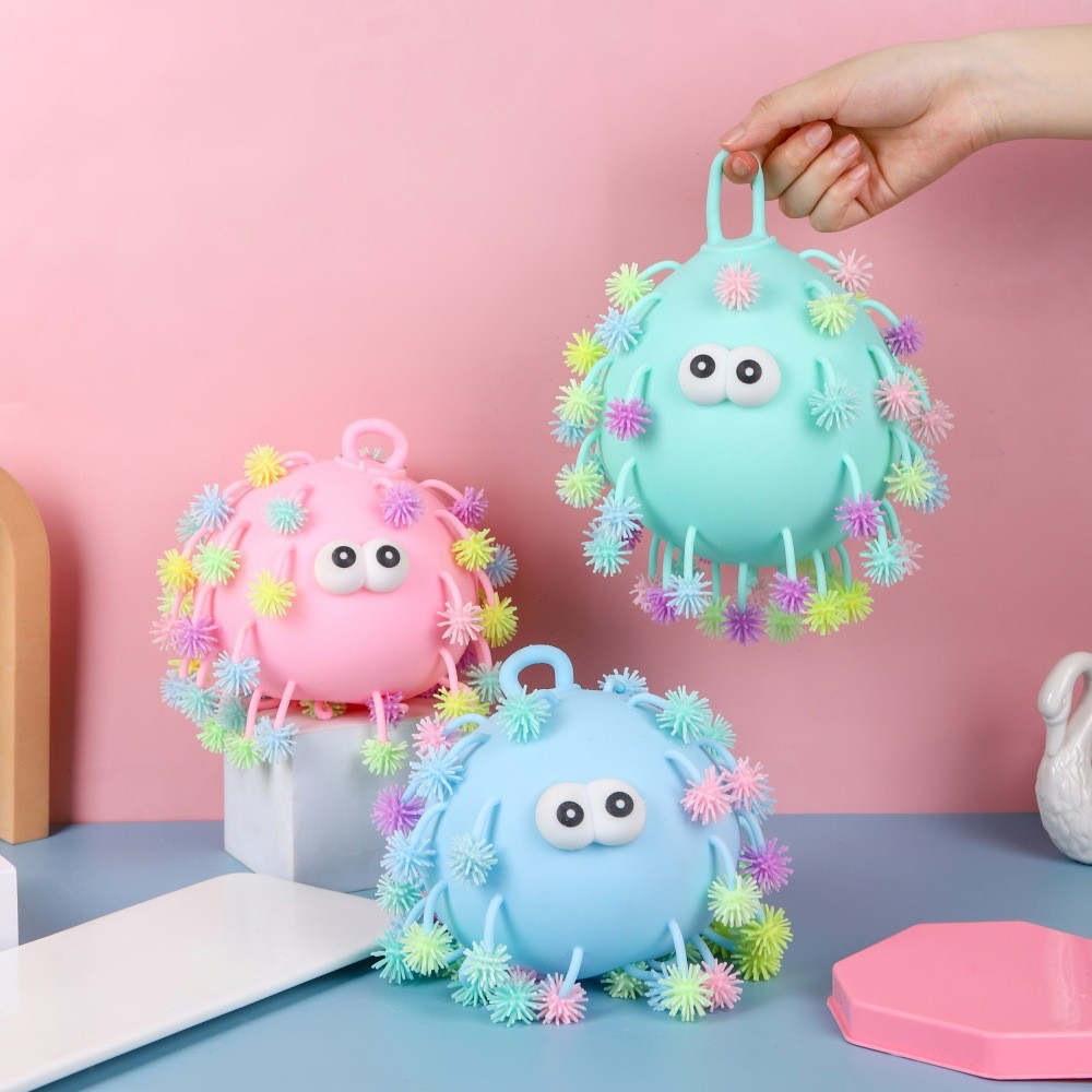Picture of Creative new strange virus cute fur ball big children's toys elastic vent ball stall selling wholesale