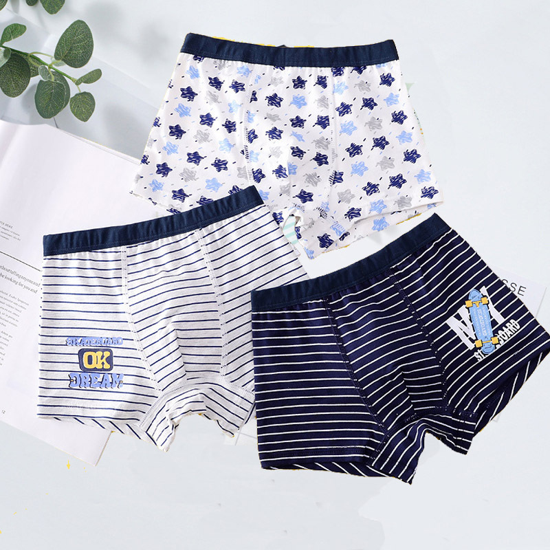 Picture of Children's Pure Cotton Underwear, Boys' Boxer Briefs, Baby Boys, Middle and Large Kidsren's Boxer Briefs, 2-15 Years Old Can Be Worn Outside