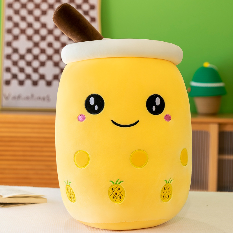 Picture of Simulation fruit milk tea cup pillow plush toy large bubble tea Doll Doll Gift cross-border foreign trade