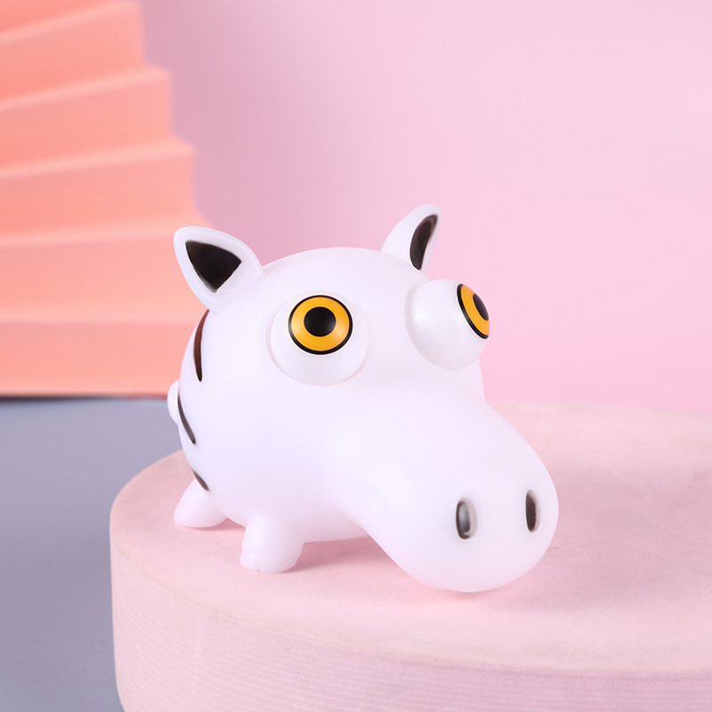 Picture of Cross-border cartoon factory direct decompression animal squeeze doll decompression pinch music stare eye vent toy