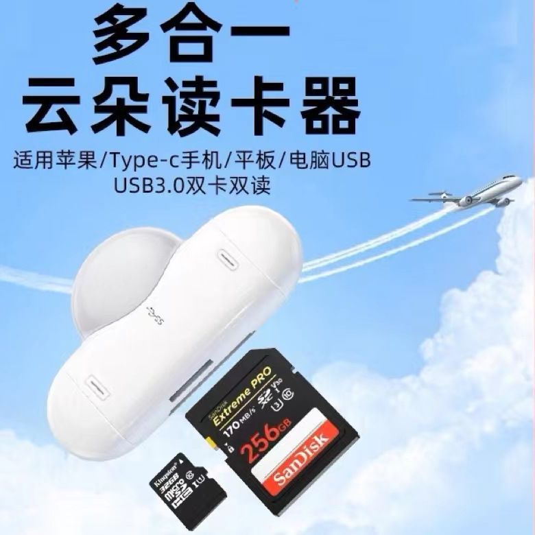 Picture of Magnetic card reader for Apple mobile phone/Type-C/USB computer Android tablet SD/TF OTG card reader