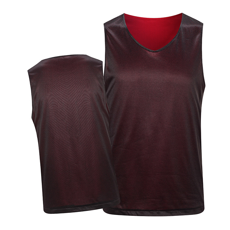 Picture of Double-layer double-sided wearable basketball suit men's printed light board basketball training jersey competition team uniform diy team