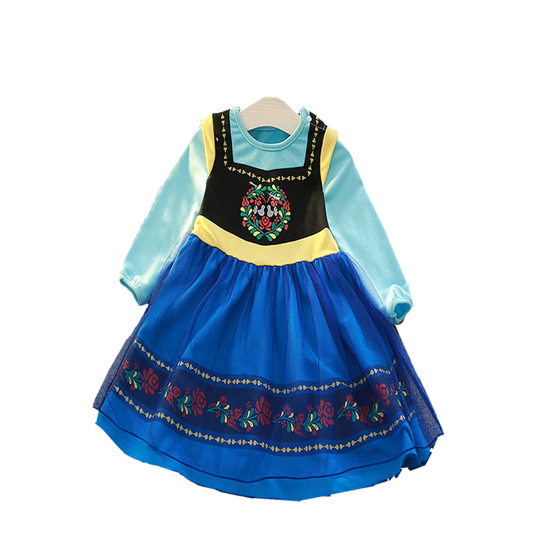Picture of New Autumn Clothes Ice and Snow Anna Sophia Princess Dress Girls Dress Halloween Costume Children's Clothing Wholesale