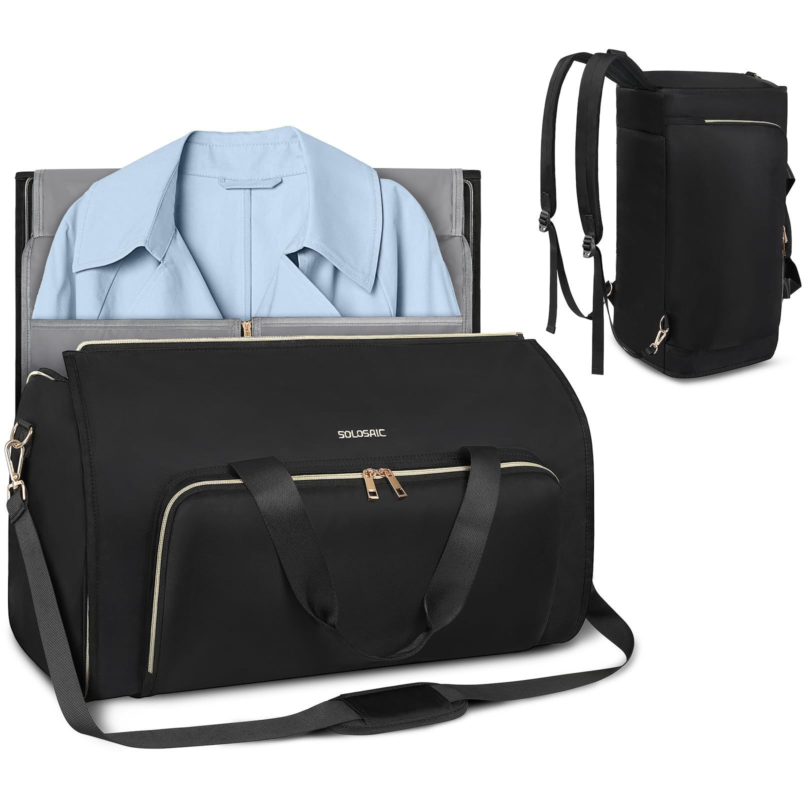 Amazon Travel Suit Bag Convertible Clothing Bag Wear-Resistant Foldable Storage Hanging Garment Bag Can Be Worn Cross-Body and Converted into a Backpack