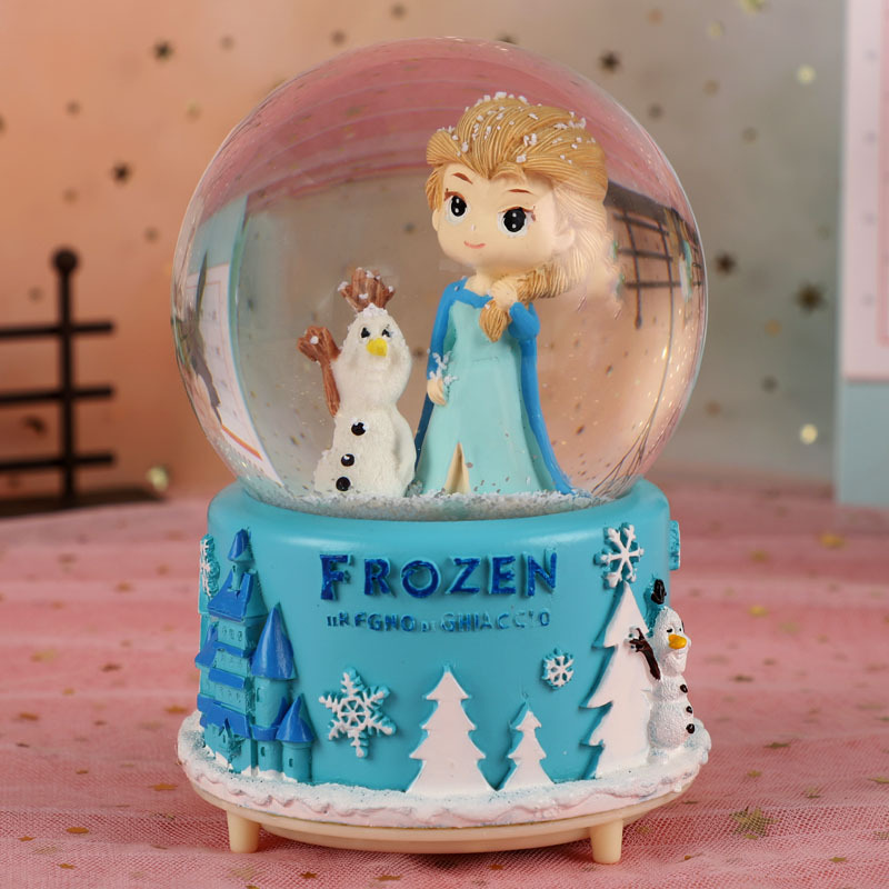 Picture of Frozen Aisha Princess Crystal Ball Unicorn Music Box KT Music Box Birthday Gift for Girls Aisha