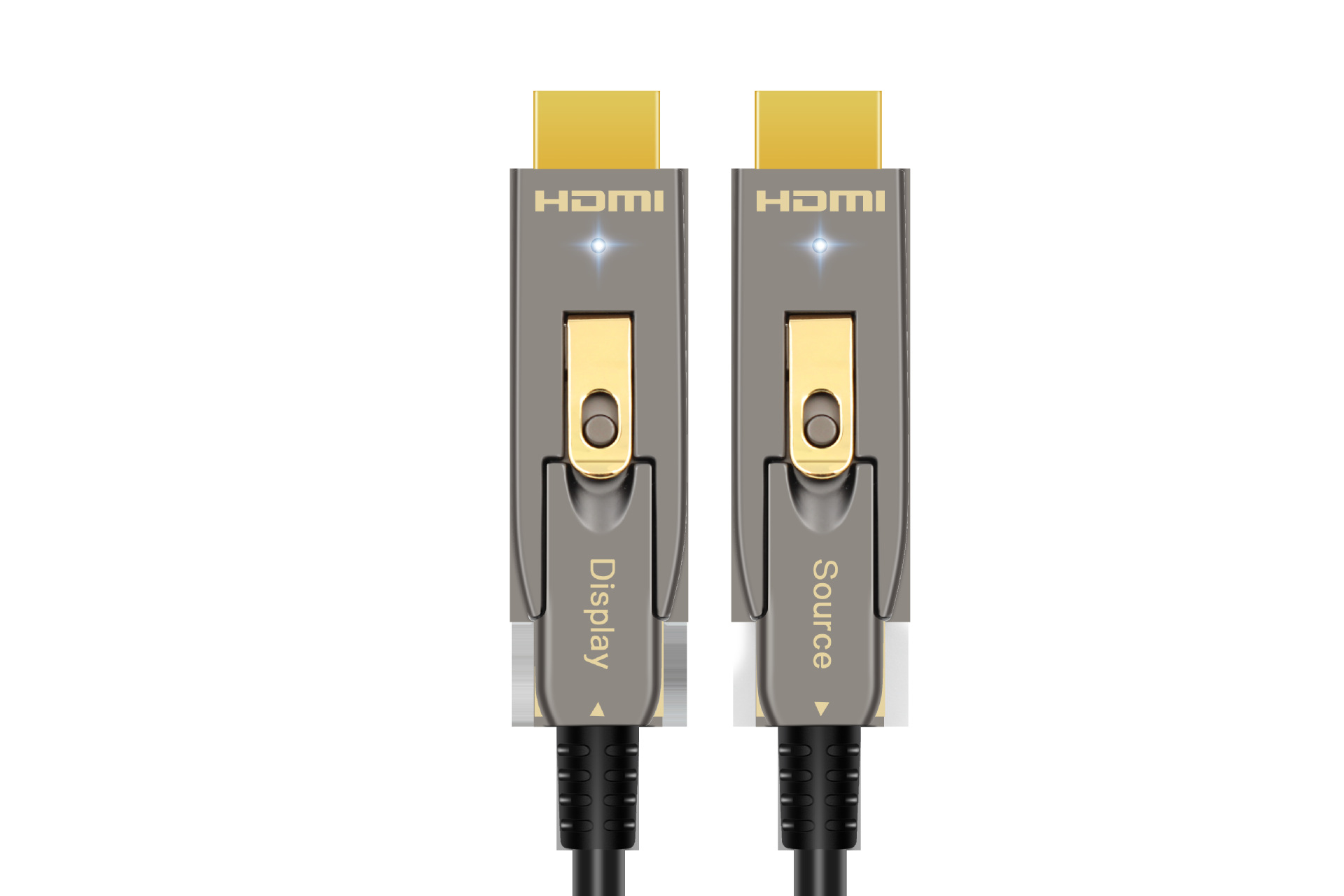 Picture of 8K HD HDMI2.1 version dual-head through-tube fiber optic cable separate detachable display conference screen cable