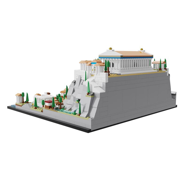 Picture of Assembled Toys Greek Ancient Architecture Acropolis Home-made Building Block Architecture Street View MOC-compatible Lego Model
