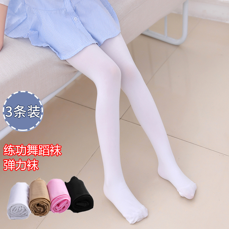 Spring and autumn thin baby skin flesh color stockings girls pantyhose 3-5-7-8-9 years old 6 wear girls leggings White