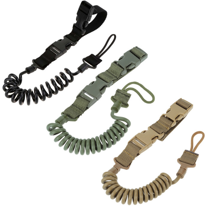 Picture of Multifunctional Tactical Spring Rope Quick Release Lanyard Safety Rope Outdoor Elastic Lanyard Strap