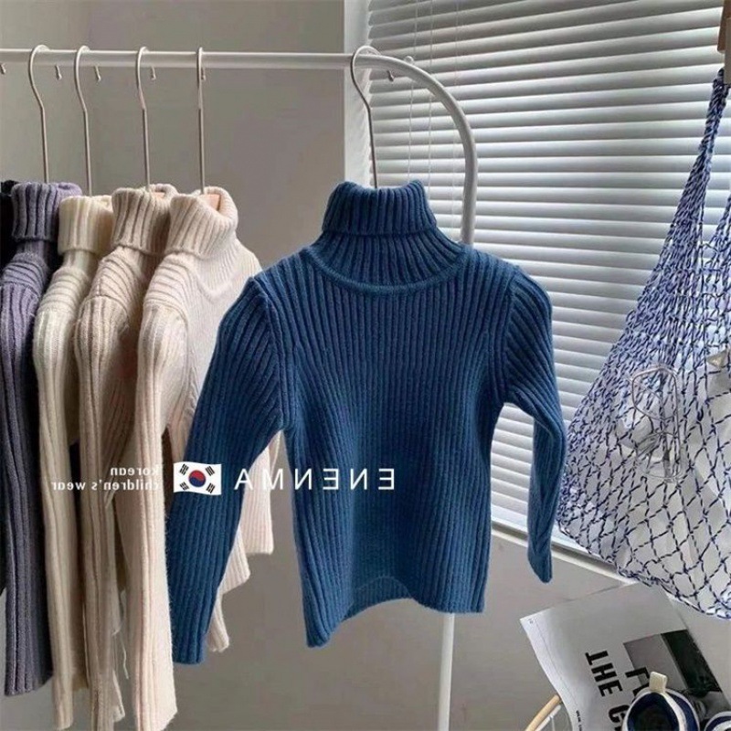 Picture of [in stock] autumn and winter children's high collar base sweater thick winter boys and girls sweater baby warm