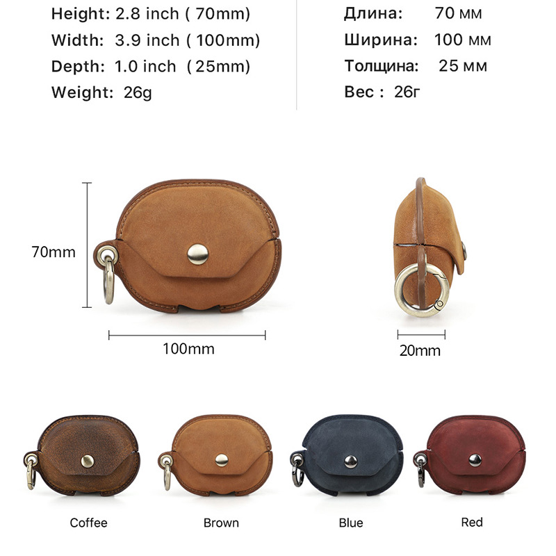 Picture of For Huawei freebuds pro protective cover crazy horse leather pro2/3 wireless bluetooth earphone set a generation of hair