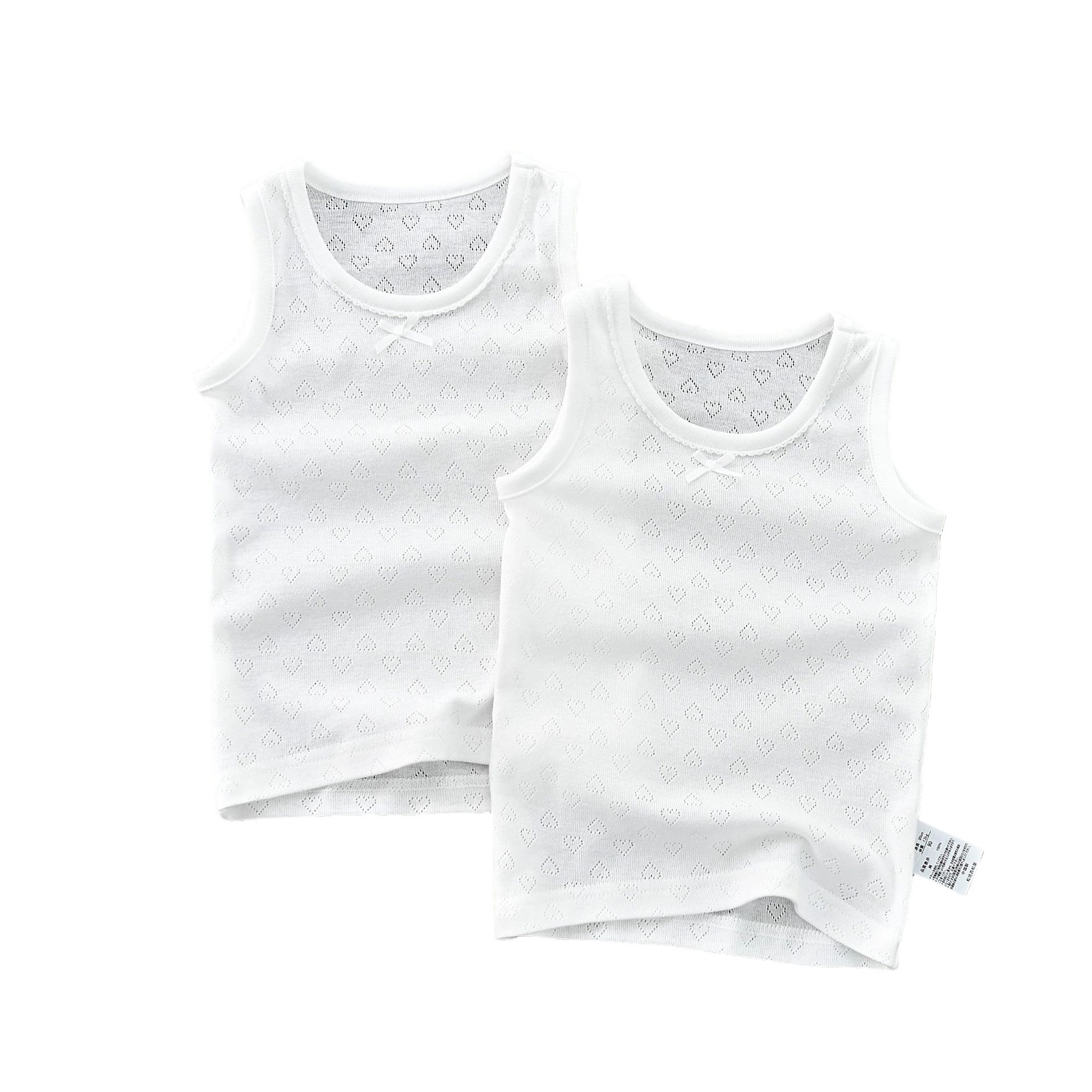 Picture of Distribution Export Kidsren's Clothing Source Factory Japanese Style Mesh Cut Out Cotton White Kidsren's Base Vest Sweat-Absorbent Men