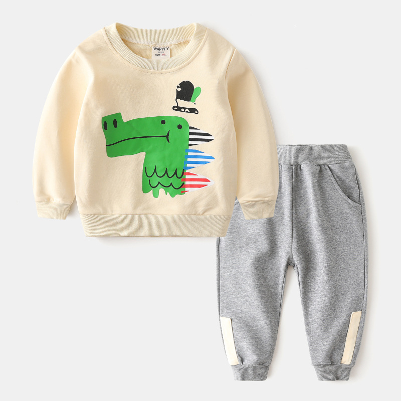 Picture of Children's Suit 2024 Autumn Children's Clothing Boys' Sweaters and Pants Two-Piece Set Baby Cartoon Tops Casual Wear Wholesale