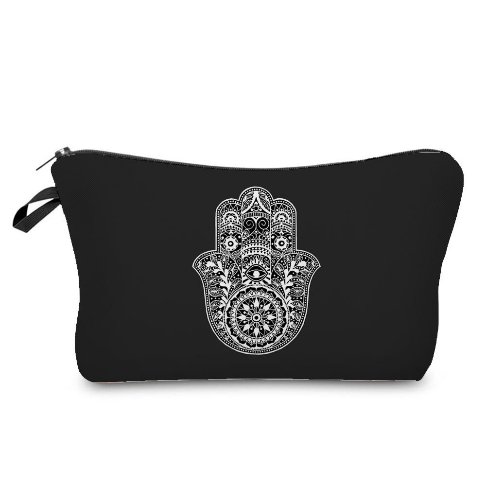 Picture of Factory Direct geometric printing cosmetic bag simple pattern wash bag portable travel cosmetics storage bag