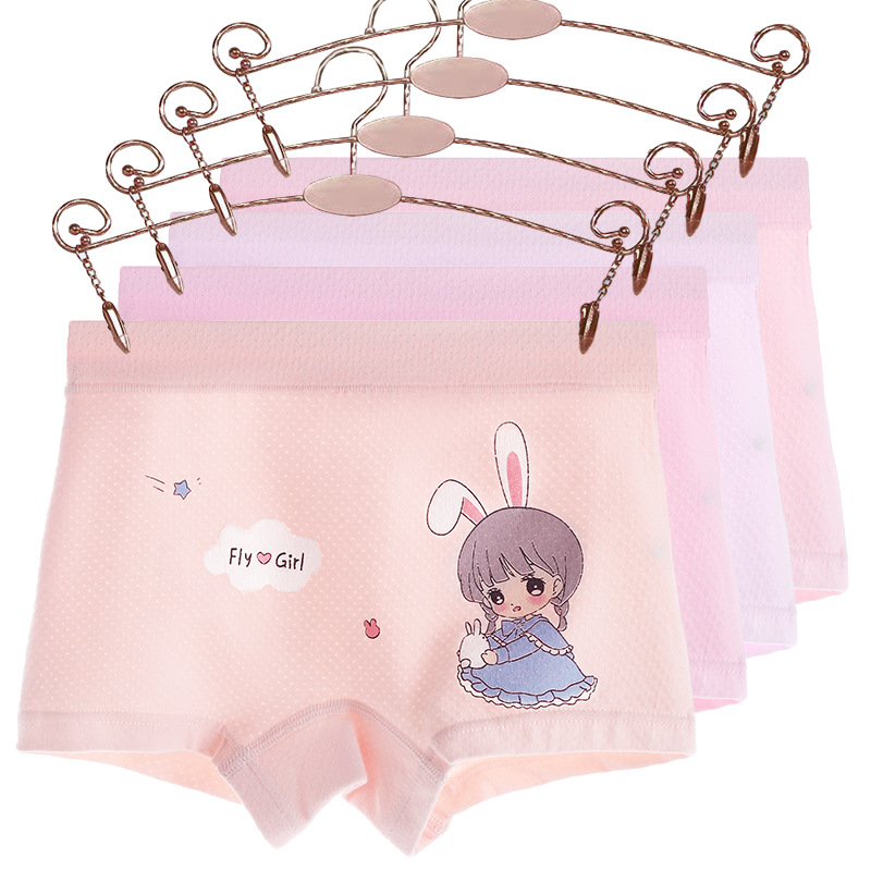 Picture of Children's Underwear Women's Pure Cotton Boxer Non-Clamping Pp Thin Mesh Baby Girl's Medium and Large Kidsren's Boxer Briefs for Small and Medium-Sized Kidsren