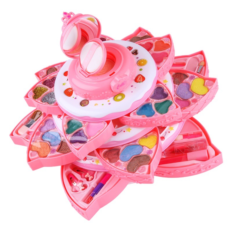 Factory direct supply children's makeup girl cosmetics play house portable princess gift jewelry dressing toys suit