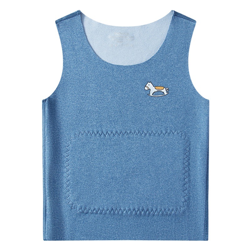 Autumn and Winter Children's warm vest boys seamless AB face girls wear patches belly base vest wholesale
